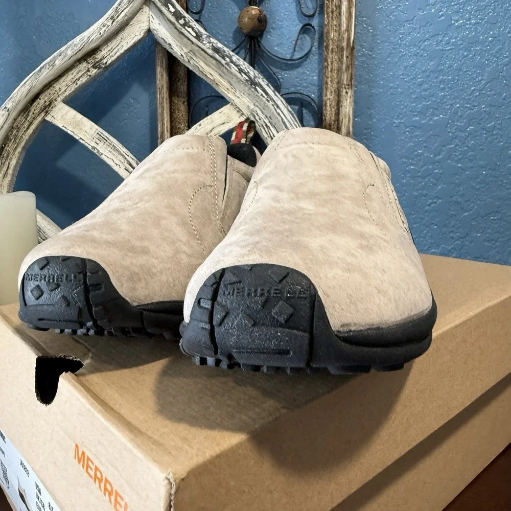 Merrell NEW Womens Jungle Moc Loafers Shoes Suede Taupe J60802 Sz 8.5 Slip On - Picture 4 of 7